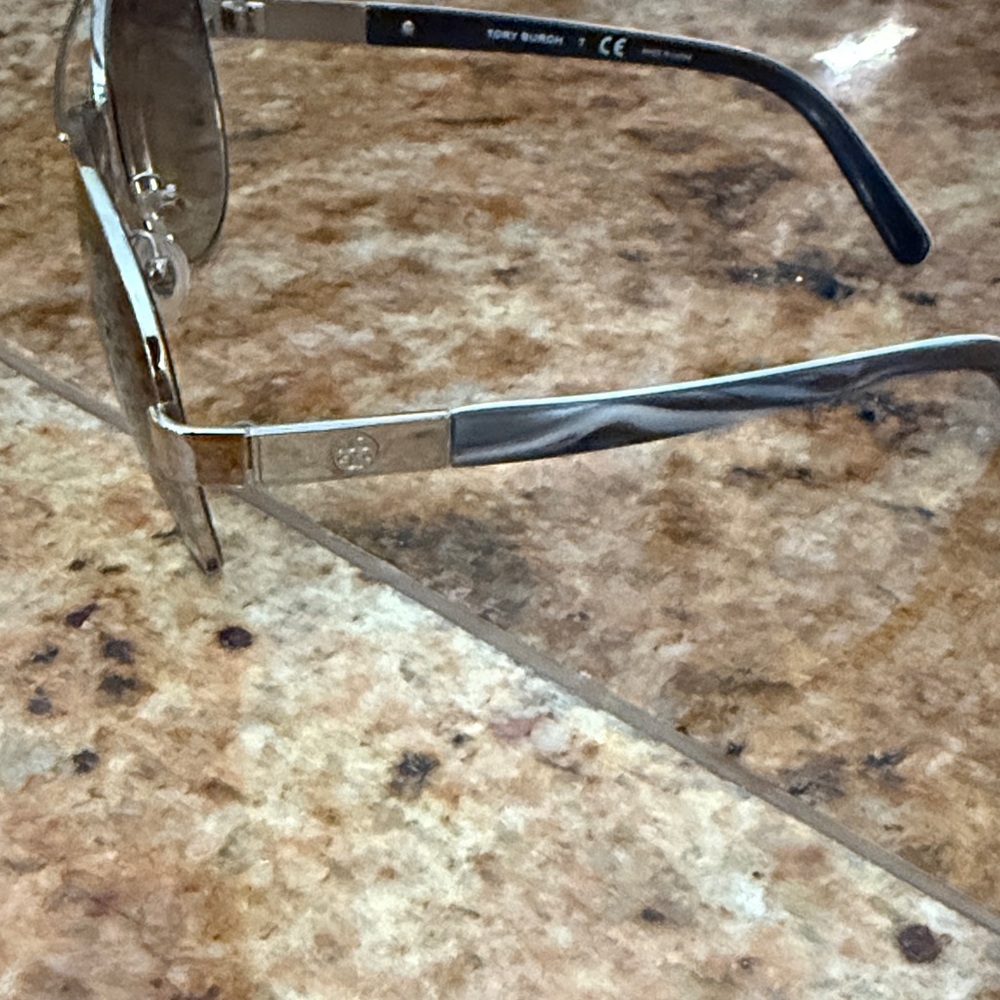 Tory Burch Gold and Black Aviator Sunglasses - Picture 2 of 2